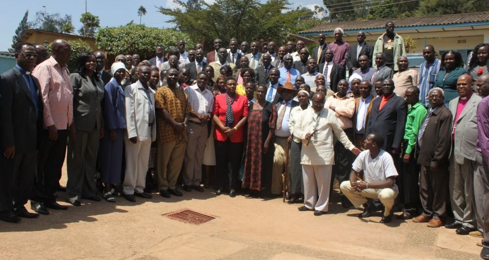 Rev. Canon Karanja and the then Kenya's ambassador to Rwanda Makena Muchiri with the Kenyan Delegation in Rwanda